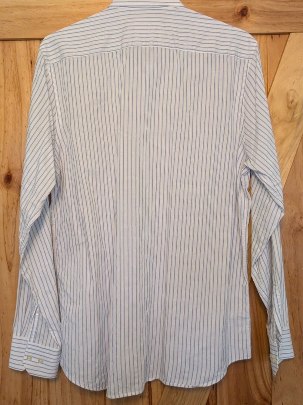 Express Blue Striped Button-Down Shirt Size L - Picture 5 of 5